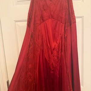 Nigel Preston & Knight Red Maxi Skirt